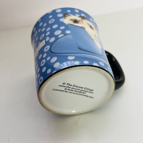 Siamese Cats Coffee Mug Kittens Tea Cup 10 Oz Felines Keith Kimberlin Polka Dots - Picture 6 of 7